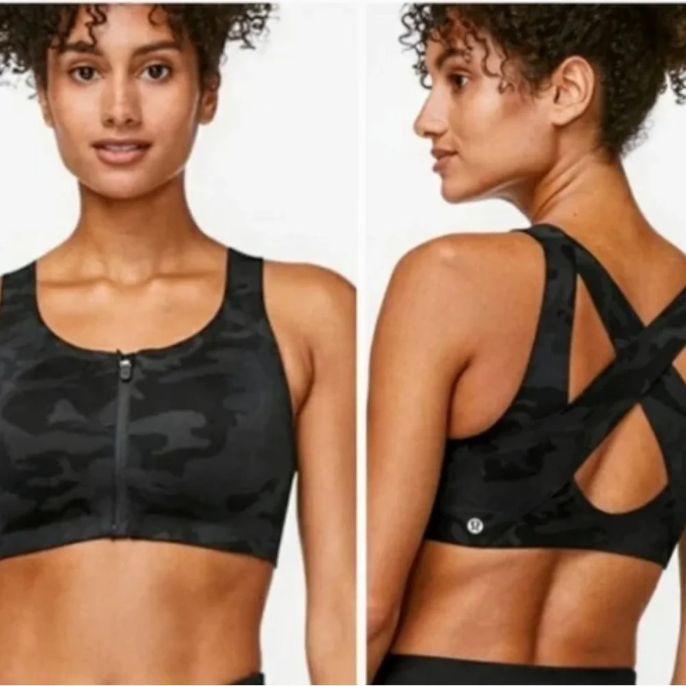 Lululemon Enlite Bra *Zip Front
Incognito Camo Multi Grey 34C